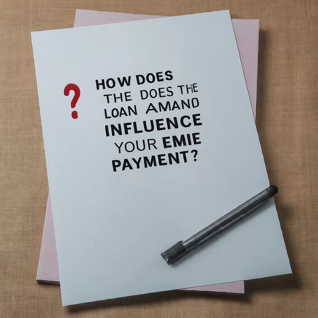 How does the loan amount influence your EMI payment ?